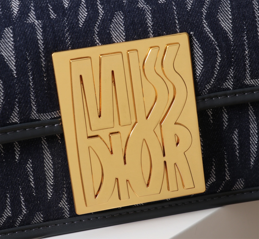 Miss Dior Flap Bag Blue Miss Dior Allover Denim